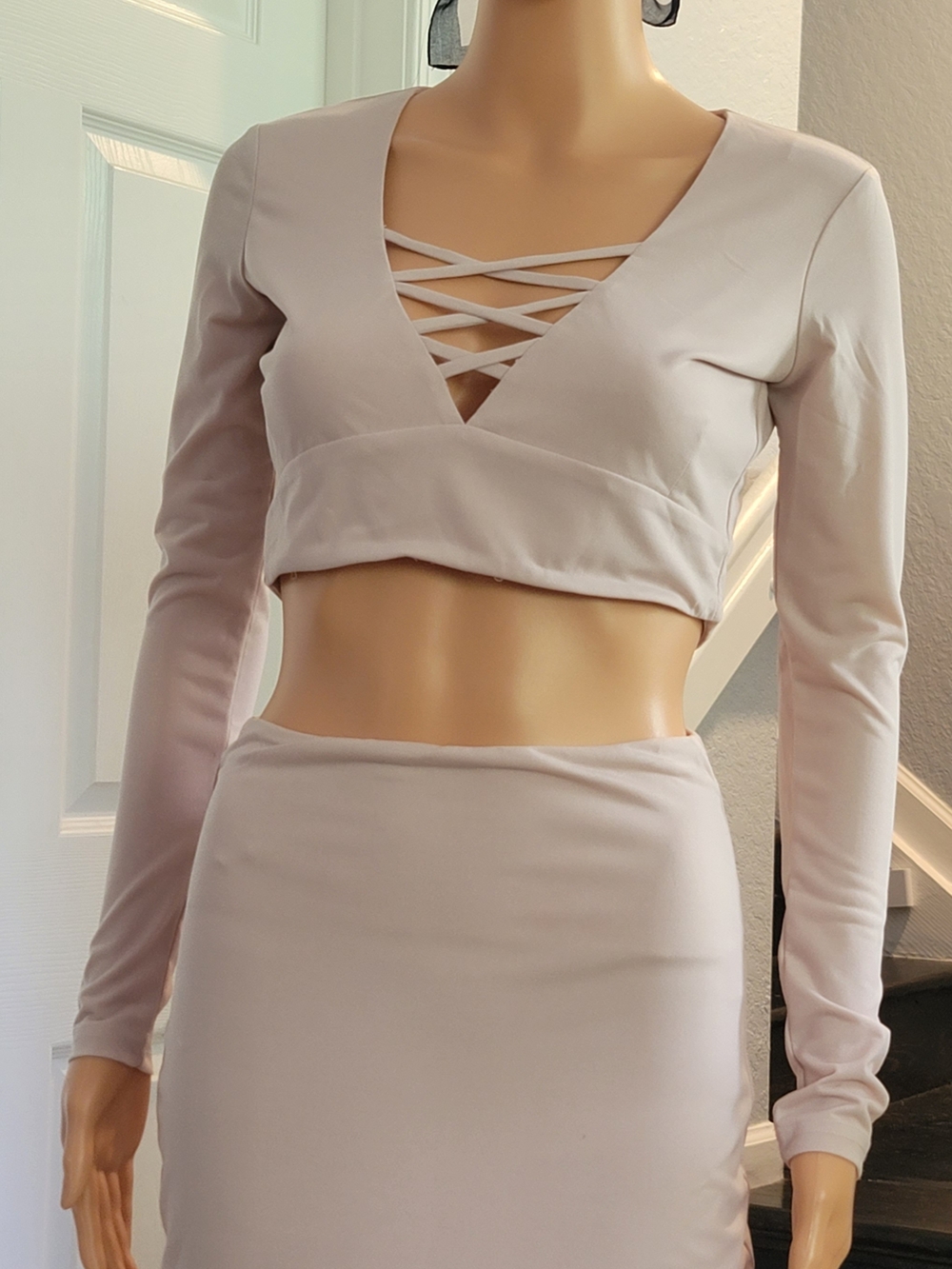 Dance & Marvel Powdery-Light Midi Pencil Skirt + Top